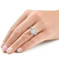 thumbnail image 4 of Pompeii 3 1/3Ct Halo Diamond Engagement Lab Grown Ring Set White Yellow or Rose Gold, 4 of 7