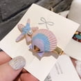 thumbnail image 5 of Ruanlalo Sweet Starfish Shell Imitation Hair Grip Clip Hairpin Snap Girl Beach Barrette White, 5 of 6