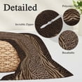 thumbnail image 3 of Leopard Zebra Print Body Pillow Covers 20"x54", Vintage Animal Skin Striped Brown Soft Brushed Microfiber Breathable Throw Pillow Covers, Pillowcase with Zipper for Couch Sofa Bedroom Living Room, 3 of 9