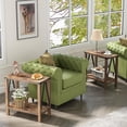thumbnail image 2 of Farmhouse End Table Set of 2, Narrow Side End Table with Storage Shelf, Rustic A-Design Nightstand Sofa Table for Living Room, Bedroom, 2 of 6