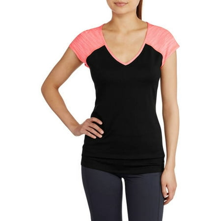 Baseball V-neck T-shirt - Danskin Juniors' V-Neck Dri-More Women's Baseball T-Shirt
