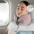 thumbnail image 2 of Skechers Memory Foam Car U-Shaped Neck Pillow,Cotton Cover,Sweat-Absorbent,Ergonomic Support for Car,Office,and Travel Pink, 2 of 8