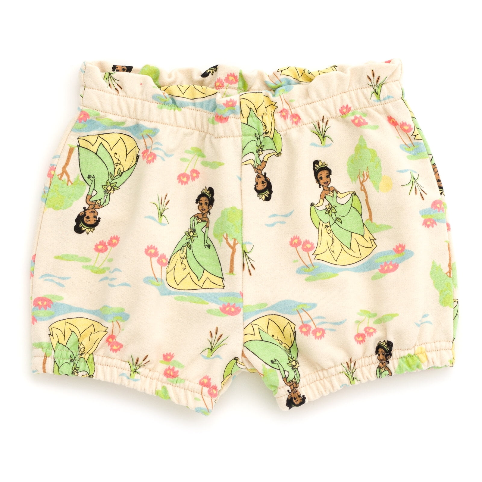 Disney Princess Tiana Bodysuit French Terry Bubble Shorts and Headband 3 Piece Outfit Set Newborn to Infant