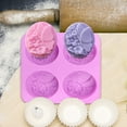 thumbnail image 6 of Huayishang Silicone Molds 4 Butterfly Flower Oval Handmade Cake Mold Bread Mold Food Grade Silicone Diy Baking, Kitchen Essentials Clearance Sale Purple, 6 of 9