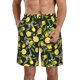 thumbnail image 1 of Balery Lemon Fruits Flowers Leaves Traje de Baño Estilo Hawaiano para Hombre, Shorts de Secado Rápido con Bolsillos-3X-Large, 1 of 6