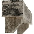thumbnail image 4 of Ekena Millwork 8"H x 8"D x 60"W Rough Sawn Faux Wood Fireplace Mantel Kit with Ashford Corbels, Burnished Pine, 4 of 10