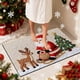 thumbnail image 4 of Alfombra de baño navideña de punto | Alfombra de baño absorbente y antideslizante de terciopelo de cristal multicolor | Alfombra de baño suave y cálida para decorar la entrada y el baño., 4 of 6