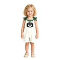 thumbnail image 3 of Shadoumai Halloween Jumpsuit Pumpkin Face Straps Romper For Kids, Comfortable Casual Jumpsuit For Girls Daily Play Outfit Jumpsuit, 3 of 7