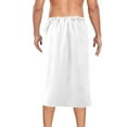 thumbnail image 2 of Mens Shower Wrap Adjustable Bath Wrap Towel Body Towels for Gym Shower Sauna Spa White 60x28, 2 of 7