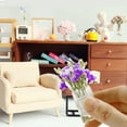 thumbnail image 6 of Miniature Flowers with Vase Dollhouse Glass Vase 1:6 Scale Mini Flower in Vase,Flower in Tall Glass Vase(Set of 4), 6 of 7