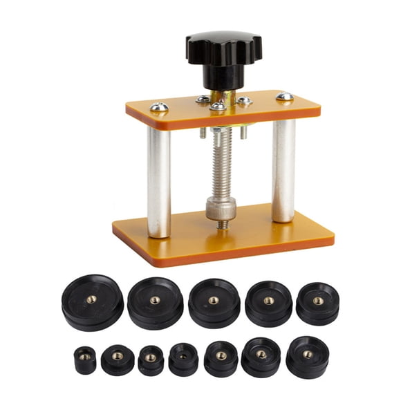 Watch Press Set Watch Back Case Closer Repair Stamping Machine with 12 Dies for Watch Repairers
