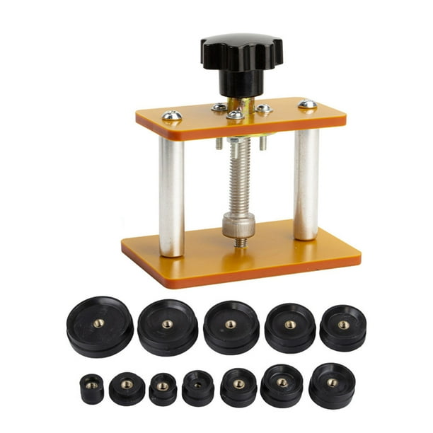 Kit de herramientas de reparación y reemplazo para cerrar cajas de reloj, prensa de reloj, máquina de estampación con 12 troqueles, modelo 1