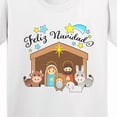 thumbnail image 4 of Inktastic Feliz Navidad Cute Nativity Scene Youth T-Shirt, 4 of 5