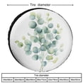 thumbnail image 2 of Spare Tire Cover Watercolor Eucalyptus Leaves Wheel Protectors Weatherproof Spring Summer Leaf Tire Cover Universal for Trailer SUV Truck Camper Travel 13inch, 2 of 8