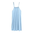 thumbnail image 2 of ZyeKqe Womens Nightgown Sleeveless Spaghetti Strap Casual Lightweight Soft Comfy Loungewear Crewneck Sleep Mini Dress, 2 of 9