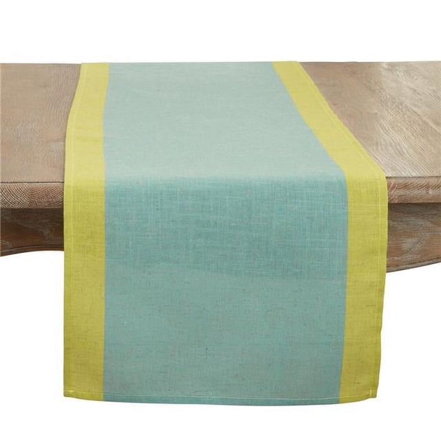 Saro Lifestyle 5217.SE1672B Coureur de Table de Bande Multicolore de 16 x 72 Po&44; Vert de Mer