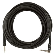 Fender 25-Foot Professional Instrument Cable, Straight-Angled, Black - 1 Pack