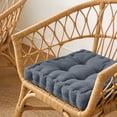 thumbnail image 6 of FEOLGEHLY Thick Tufted Corduroy Square Seat Cushion, Soft Washable Anti Deformation Chair Floor Pad for Home Dining Office Gaming Picnic(17.75x17.75x3.94in, Blue), 6 of 6
