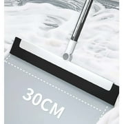 3-in-1 Wiper Mop | Sweeper Scraper & Squeegee Floor Cleaner | 180° Pivoting Head for Hardwood Tile & Bathroom Surfaces | 35.4 Handle