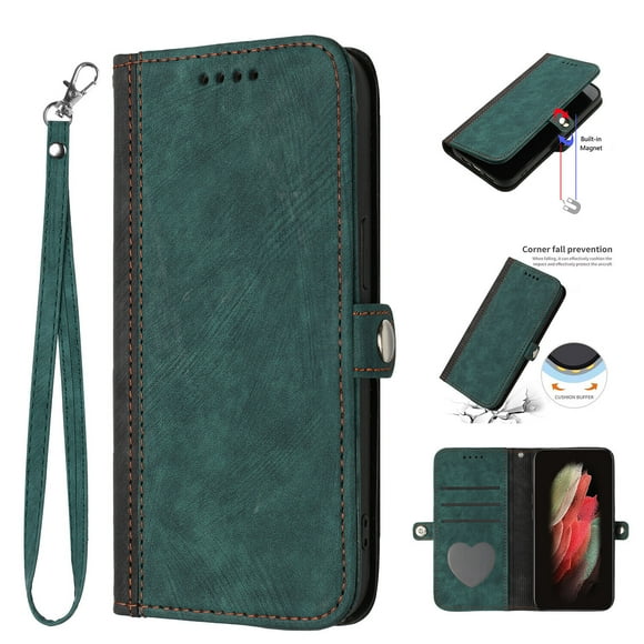Case for iPhone 14 Pro Max Premium Soft PU Leather Flip Folio Wallet Kickstand Protective Cover