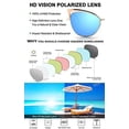 thumbnail image 4 of Gafas de Sol GQUEEN Grandes con Lentes Polarizados y Montura Metálica Ojo de Gato, 4 of 7