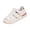 White, variant on Women's Fashion Casual Sneakers, Lightweight Faux Leather Lace-Up Athletic Shoes with Metallic Trim for All Season Daily Comfort