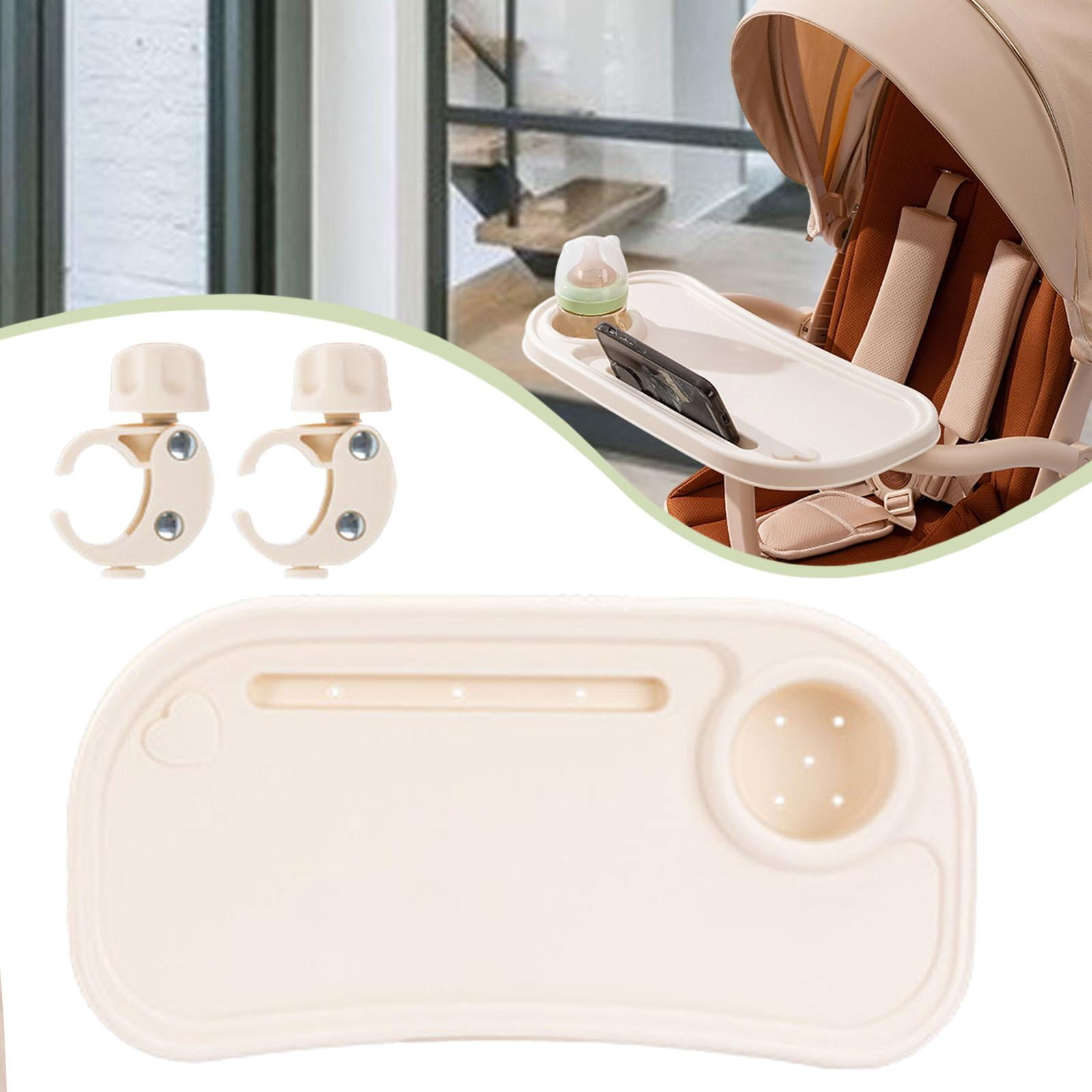 Stroller Snack Tray Stroller Handrest Dish Stroller Accessories Cup Holder Phone Holder Design for Infants and Toddlers