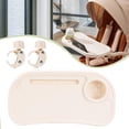 thumbnail image 6 of LeeQinersw Universal Stroller Snack Tray Stroller Tray Attachment Easy to Install Non Slip Partition Storage Detachable with Cups Holder White, 6 of 9