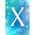 thumbnail image 2 of America Forever Winter Monogram Letter X Garden Flag Vertical Double Sided 12.5 x 18 inches Blue Snowflake Winter Holiday Seasonal Flags for Outdoor, Yard, Porch Decoration Snowfall Garden Flag, 2 of 7