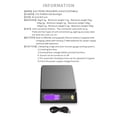 thumbnail image 2 of Mistaha Digital Baking Scale with IP67 Waterproof Design, Precision Counting Kitchen Scale, Multi-Function, Lithium Battery, USB Charging - Ideal for Home, Kitchen, Lab - 10kg/0.1g, ABS+Stainless, 2 of 6