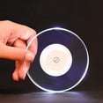 thumbnail image 1 of Lishi LED Light-Up Coaster for Drinks - Round Transparent Glass Mat, 1 of 9