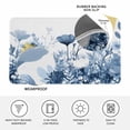 thumbnail image 3 of Navy Blue Flowers Door Mat Indoor Outdoor, Summer Pastoral Botanical Non Slip Welcome Mat with Rubber Backing, Absorbent Fabric Front Door Mats Entryway Rug for Home Patio Entrance 18"x30", 3 of 9