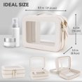 thumbnail image 3 of Bolsa de maquillaje Prite, bolsa de cosméticos de viaje impermeable de doble capa, 3 of 7