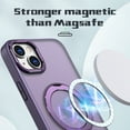 thumbnail image 7 of Magnetic Phone Case for iPhone 15 Plus Case, Phone Case with Magsafe Invisible Stand Kickstand Ring Holder Slim Thin Shockproof Anti-fall Translucent Bumper Women Men Cover Case,Purple, 7 of 7