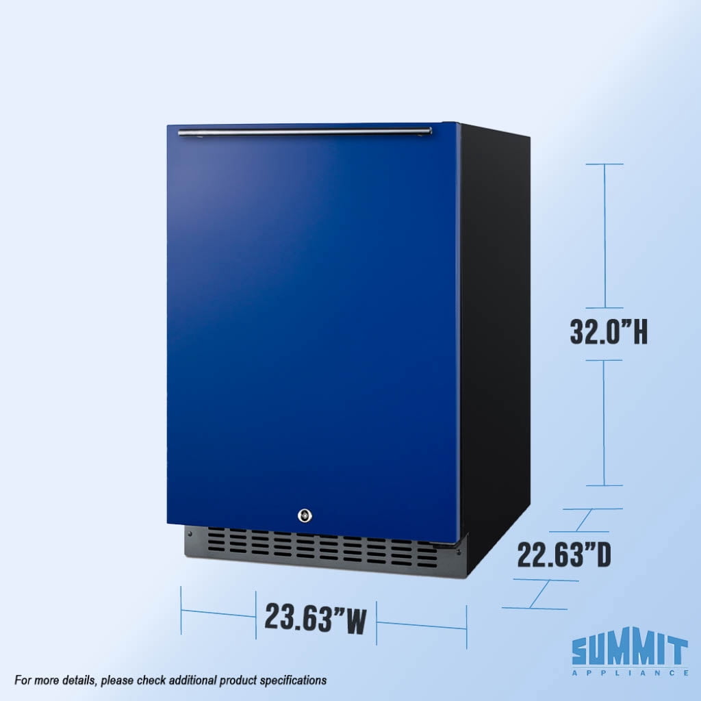 Summit 24 Inch Under Counter Refrigerator, Commercial or Home, 4.8 cu. ft. capacity, Stainless steel - AL54B Right Hand  Door