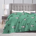 thumbnail image 4 of Super Soft Anti-Pilling Flannel Bed Blankets, Pandas Printing Cozy Fluffy Warm All Seasons Throw Blanket for Sofa Bedding, 60"x50", 4 of 8