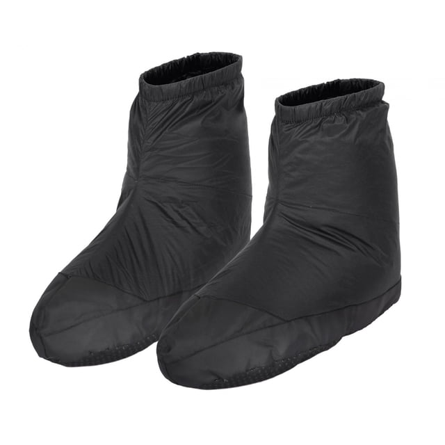 Botines de plumón de para invierno, zapatillas, calcetín para dormir, calzado térmico, calcetines suaves y cálidos, botas para acampar, cama y Color negro M