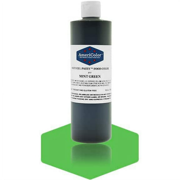 AmeriColor, Soft Gel Paste Food Color, Mint Green 13.5 oz