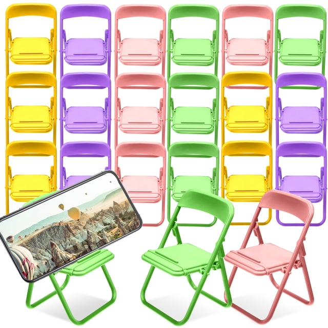 GOOHOCHY 20 piezas silla plegable soportes para teléfono soporte de Teléfono de Escritorio estante de Teléfono Universal decoraciones de mesa
