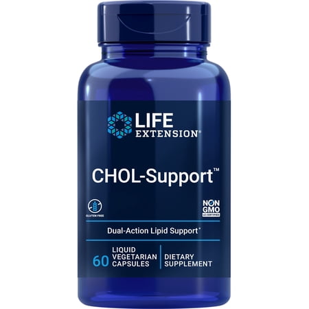 Life Extension CHOL-Support™ - Cholesterol Management - Gluten-Free, Non-GMO - 60 Liquid Vegetarian Capsules