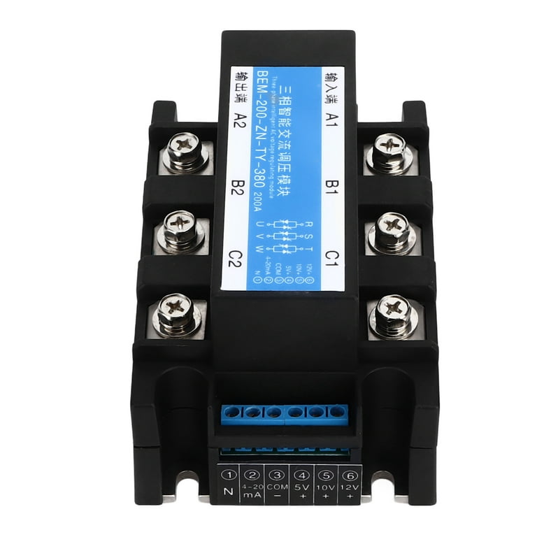 antenne metan Begivenhed AC Voltage Regulator Module, 380V 200A Output Bolted Smart Multi Pulse  Trigger 3 Phase Solid Relay Fully Isolated For Electrical Equipment -  Walmart.com