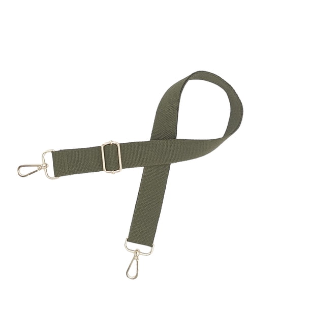 Sonducket Bolso de hombro de algodón con correa para niñas, bolso informal de diseño Simple, banda ajustable con hebillas, reparación de Viajes, Equipaje y Accesorios Varios Verde