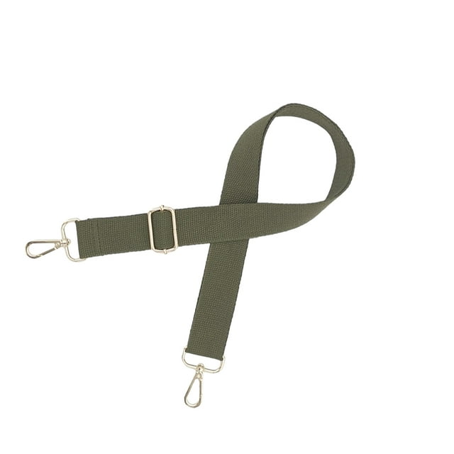 Sonducket Bolso de hombro de algodón con correa para niñas, bolso informal de diseño Simple, banda ajustable con hebillas, reparación de Viajes, Equipaje y Accesorios Varios Verde