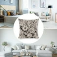 thumbnail image 5 of Cooling Pillow Case Black White Vintage Botanical Floral Toile Cushion Case 18"x18" Vintage Floral Pattern Victorian Classic Linen Cushion Case Outdoor Home Decoration Decor for Sofa Couch, 5 of 7
