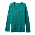 thumbnail image 5 of Women Fasion Solid Casual Pattern Sweater Long Sleeve Knit Sweater, 5 of 5