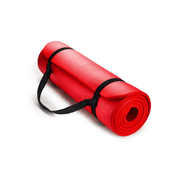 Yoga Mat 1/2  Yogamat Extra Thick High Density Non Slip Mat Exercise Fitness 10mm  for Yoga Camping Gym(Red)183 x 61 x 1.5CM /72x 24x1/2 Inch