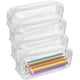 thumbnail image 1 of Juego de 4 estuches transparentes de PVC con cremallera, estuches transparentes impermeables con cierre, bolsa de cosméticos transparente para niños, adultos y escuela   Rojo Verde, 1 of 5