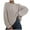 Khaki, variant on Lovskoo Sweaters for Women Winter Trendy Long Sleeve Round Neck Pullover Sweater White