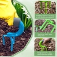 thumbnail image 5 of Elysian Clearance Weed Puller Tool,Hand Cultivator Portable Garden Cultivator Steel Soil Scarifier with Soft Foam Handle Cultivator Manual Is Applicable To Pot Cultivation Cultiv Green 12x7.5cm, 5 of 7