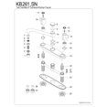 thumbnail image 3 of Kingston KB261 Magellan Two-Handle 2-Hole 8" Centerset Kitchen Faucet in Polished Chrome, 3 of 4